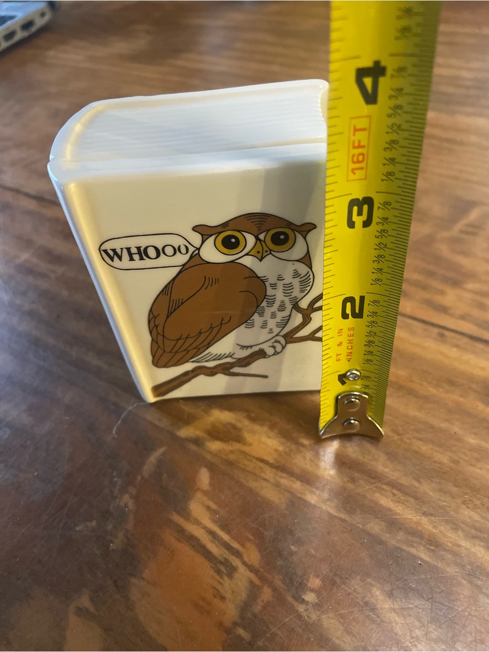 Vintage 1978 Porcelain Owl Trinket Box with 'Whooo' Design book graduate rare - Picture 7 of 8